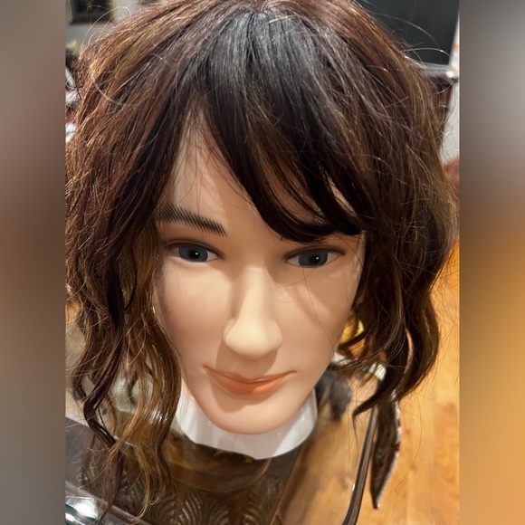 no name Hair Wavy Short Cut With Highlights Has Inner Clip To Hold Wig In Place Poshmark